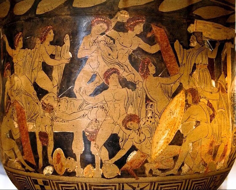 scene  Odyssey homer greek vase