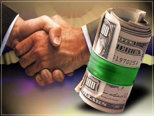 handshake/money graphic