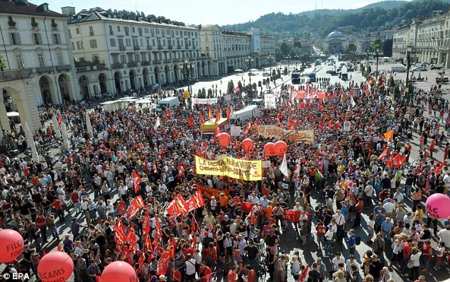 Italy protest Turin