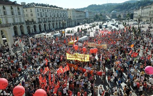 Italy protest Turin