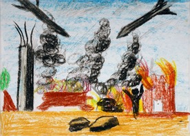 drawing, palestine children