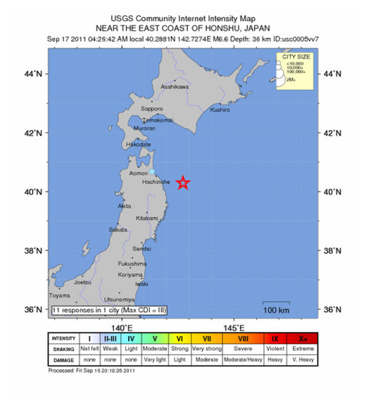 Honshu Quake_160911