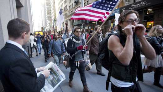 Click to enlarge wall street, protests