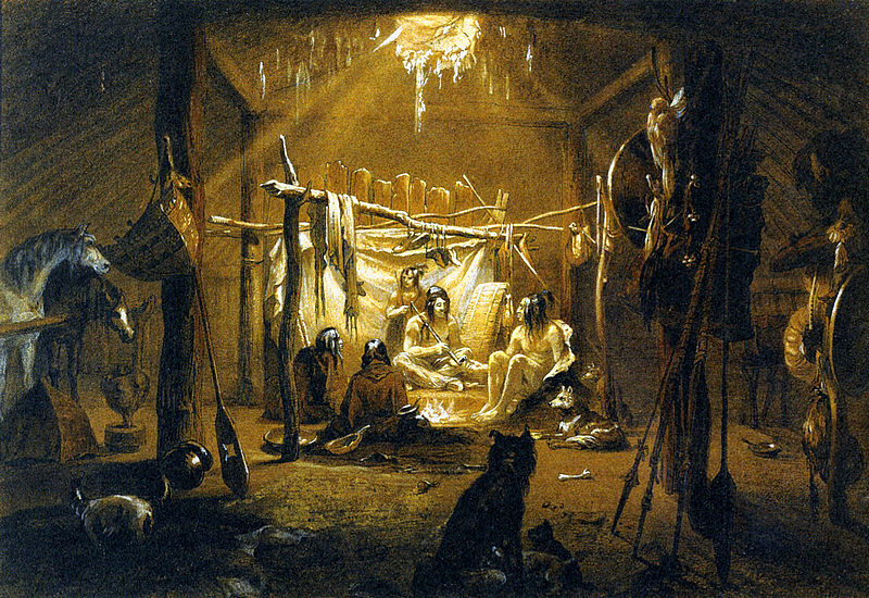 Indians in Tepee