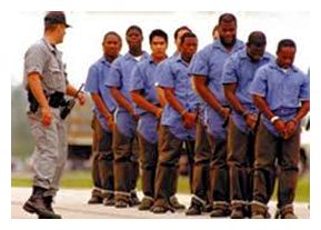 Black men enslaved