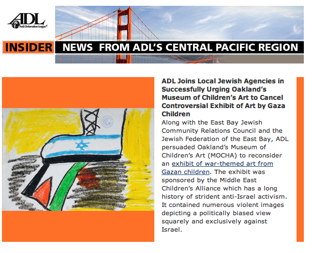 ADL palestinian childrens art