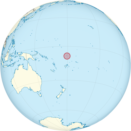 Tuvalu on world map