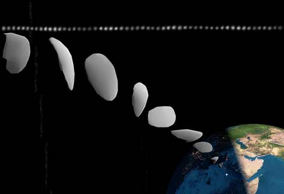 Click to enlarge Asteroid 2008 TC3