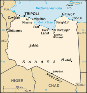 map, libya
