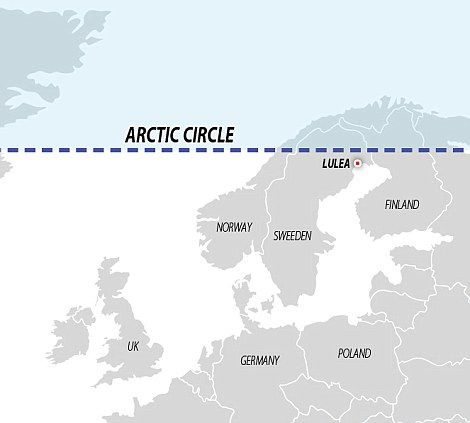 Click to enlarge Arctic circle in Lulea