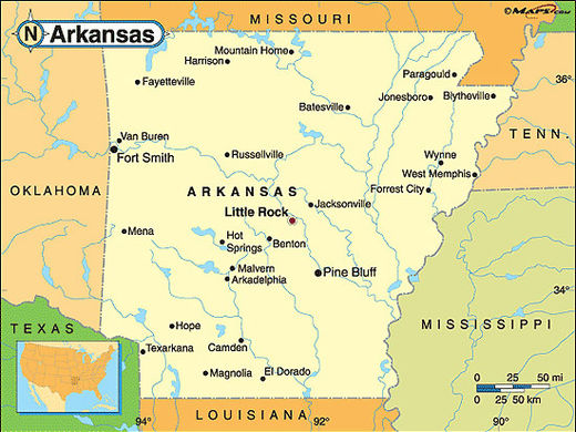 arkansas map