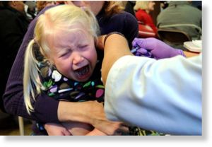 girl,flu shot