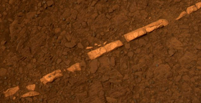 Click to enlarge Water on Mars?
