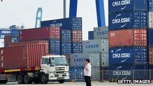 Falling China exports