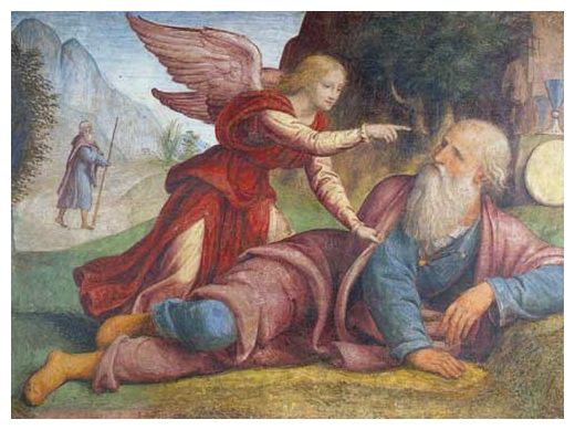 Click to enlarge Elijah and the Angel