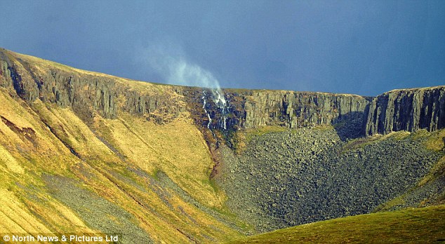 UK storm waterfall