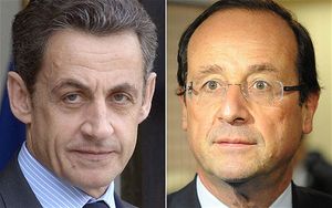 Nicolas Sarkozy and Francois Hollande 