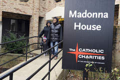 homeless family staying at Madonna House