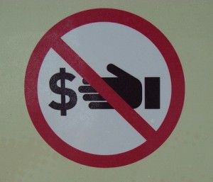 money hand graphic
