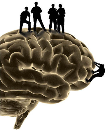 brain w/ people graphic