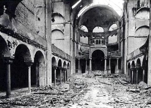 Berlin synagogue after Kristallnacht