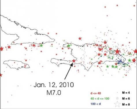 Haiti earthquake map