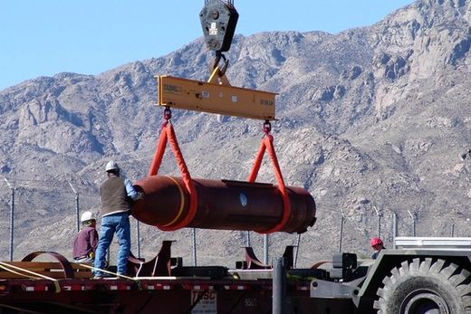 A crew loaded a 'bunker buster