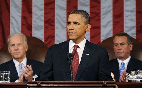 Click to enlarge President Obama delivers his State of the Union address