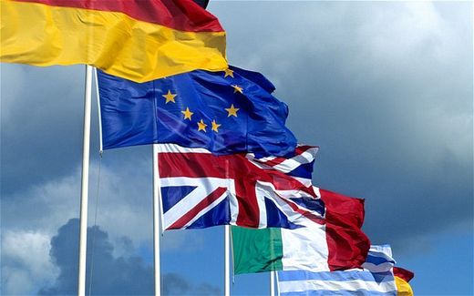 EU flags