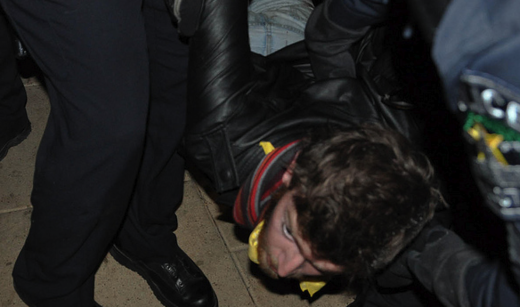 occupy protestor detained @ Austin