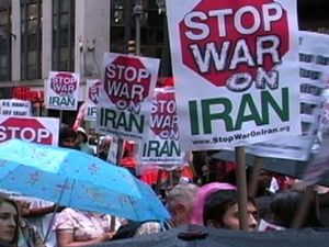 anti-Iran war rally