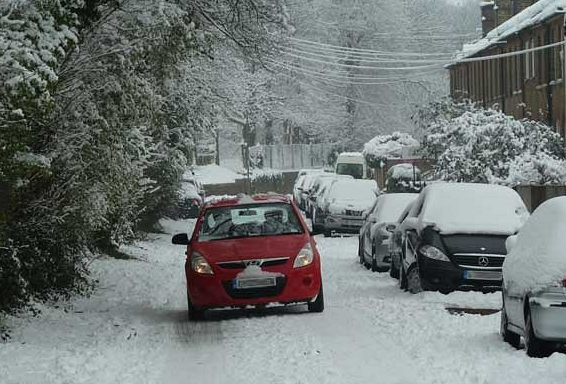 UK snow scene