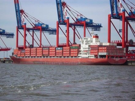 loading ship @ dock