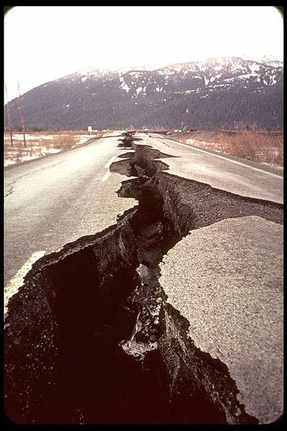 fractured roadway