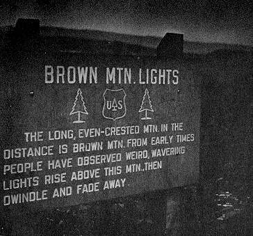 Brown mountain lights