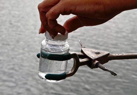 A sample of ocean water is collected