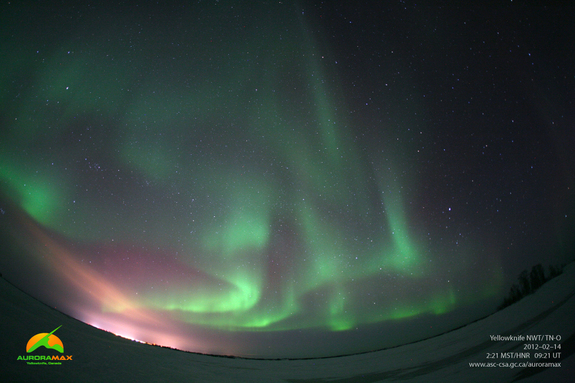 Click to enlarge Valentine aurora borealis