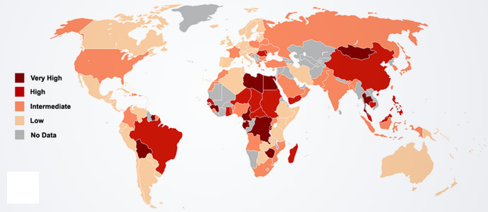 Click to enlarge Hepatitis C prevalence map