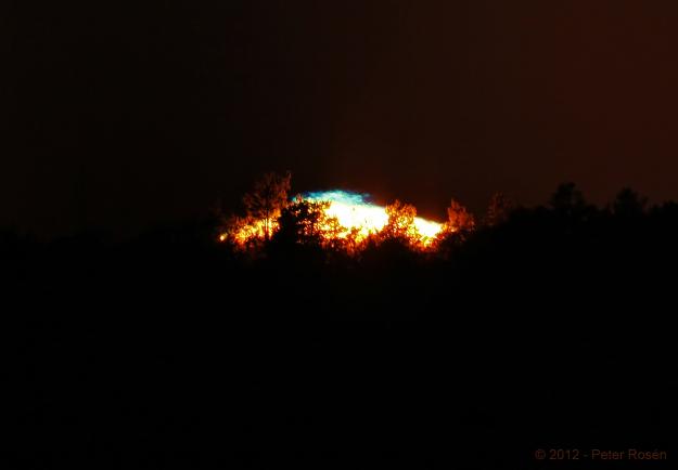 Blue Flash on Setting Sun
