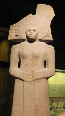 Maya deity statue