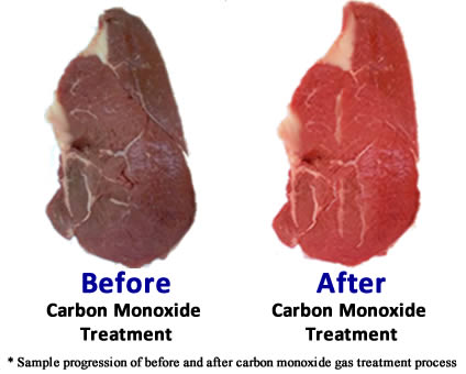 Click to enlarge Before and After Treated Meat