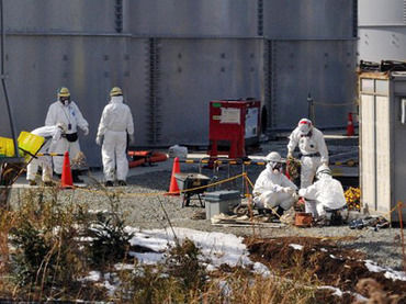 Workers are operating at the stricken Tokyo Electric Power Co