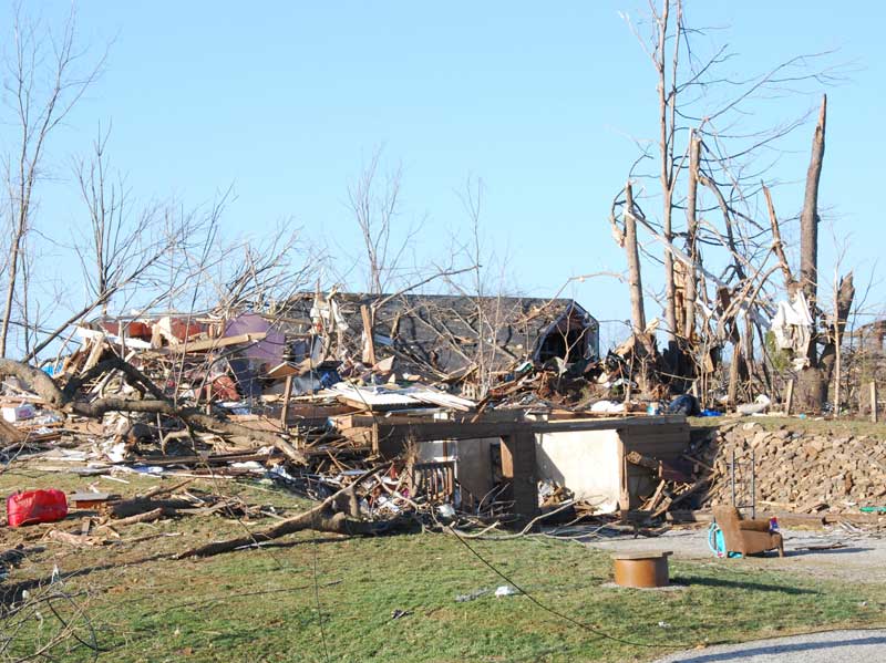 Click to enlarge Tornado Damage