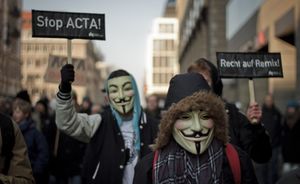 anti-ACTA guy fawkes masks