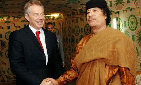 Tony Blair and Gaddafi 
