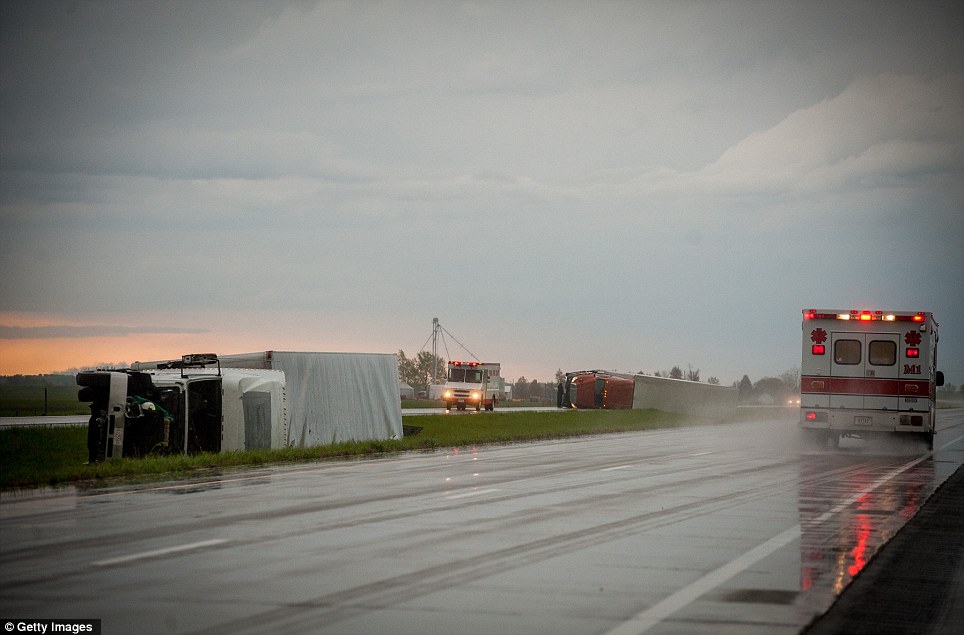 tornado truck damage