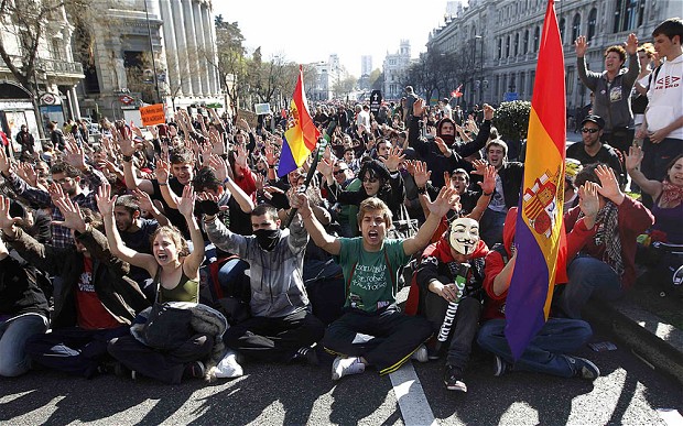 general strike, Madrid, Spain