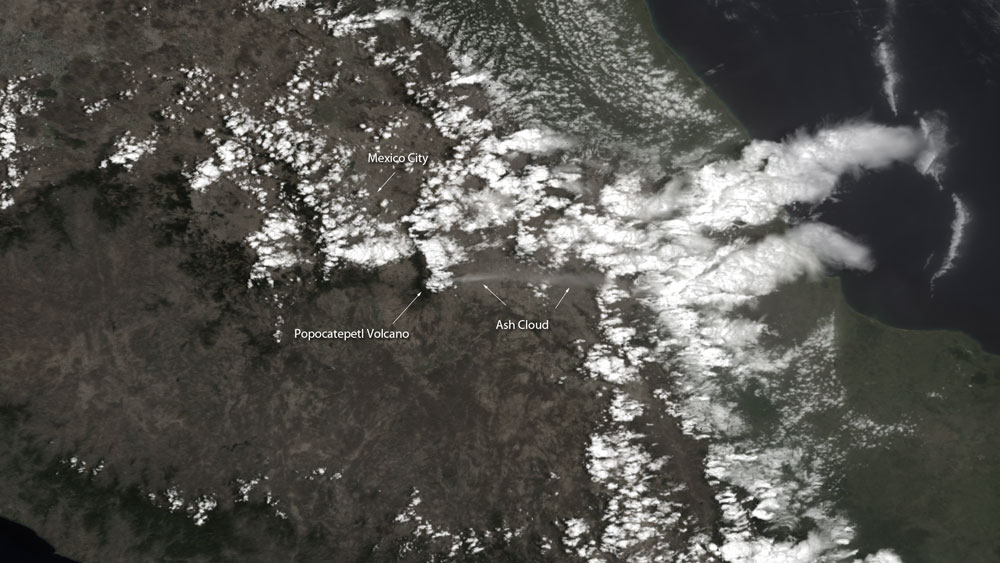 Click to enlarge Popocatépetl Volcano