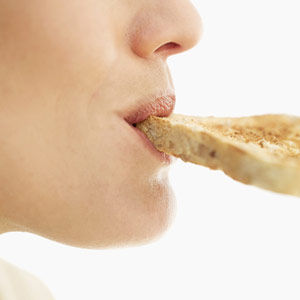 eating bread