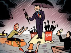 umbrellas 4 sale illustration